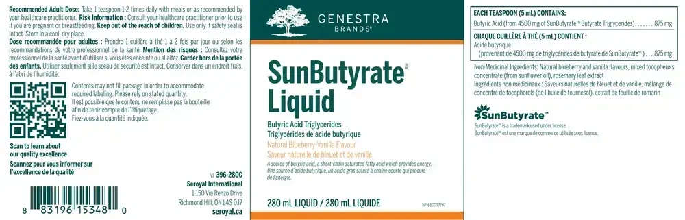 Product image for SunButyrate Liquid.