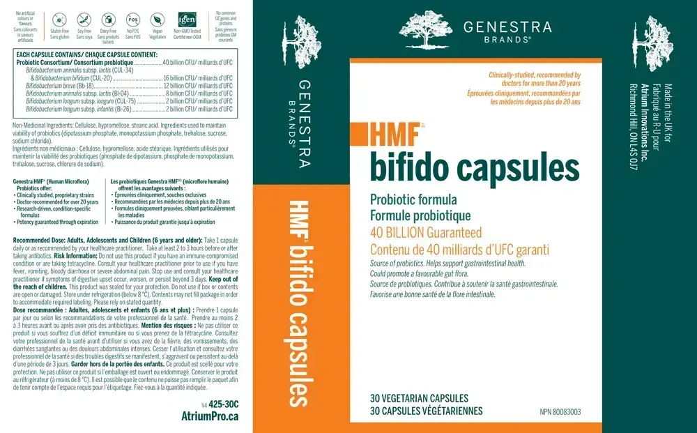 Product image for HMF Bifido Capsules.