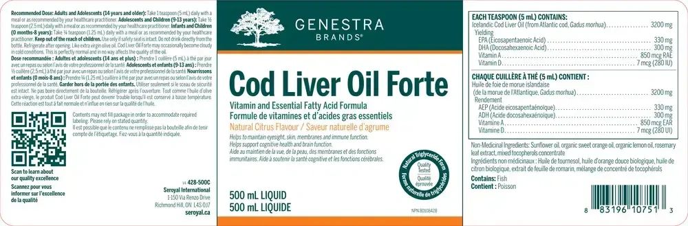 Product image for Cod Liver Oil Forte.