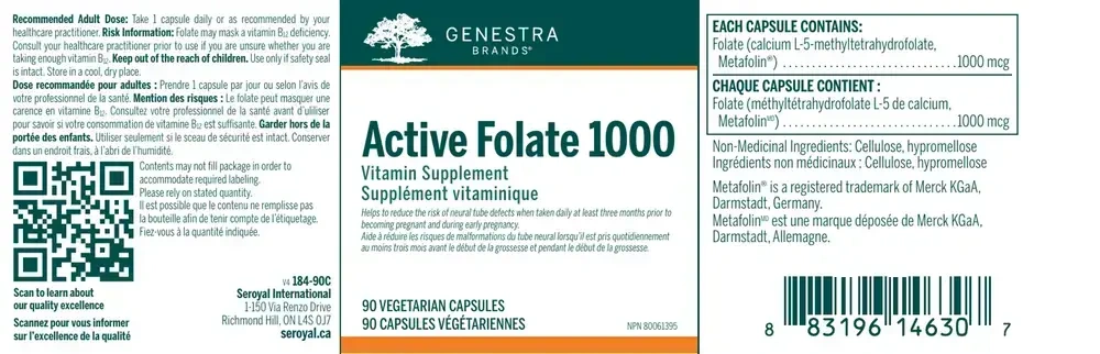 Product image for Active Folate 1000.