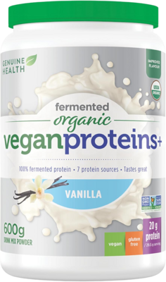 fermented organic vegan proteins+ vanilla (600 Grams) Product image for fermented organic vegan proteins+ vanilla (600 Grams).