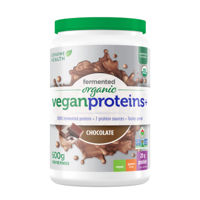 fermented organic vegan proteins+ chocolate