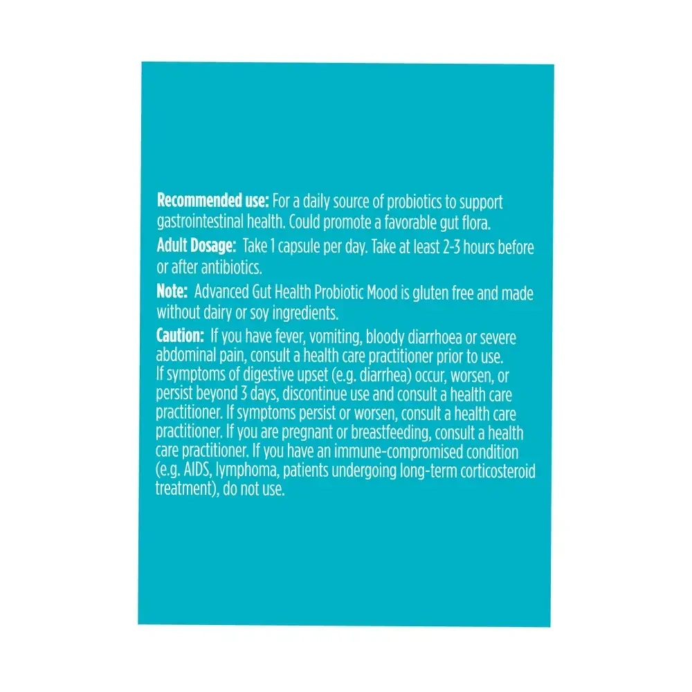 Product image for Advanced Gut Health Probiotic Mood 50 Billion CFU.