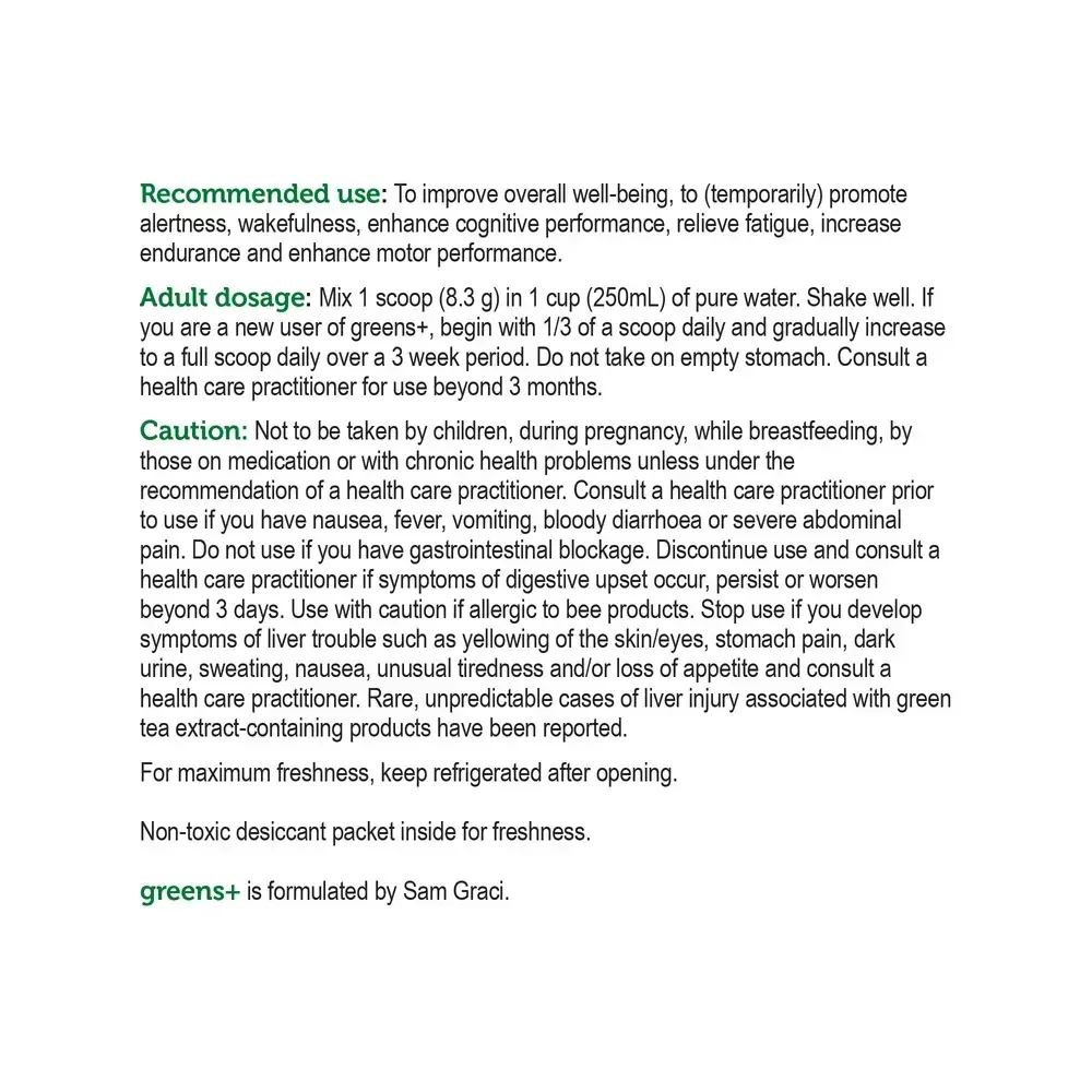 Product image for greens+ original unsweetened natural.