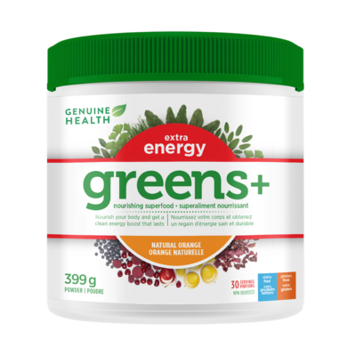 greens+ extra energy natural orange