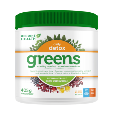 greens+ daily detox green apple