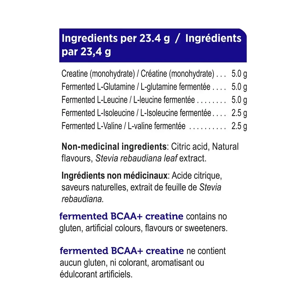 Product image for fermented BCAA+ creatine lemon-lime.