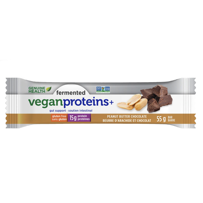 fermented vegan proteins+ peanut butter chocolate bars product image