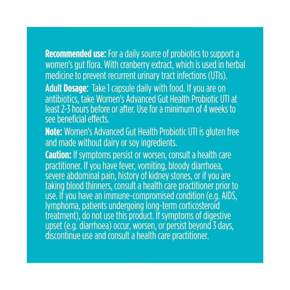 Product image for Advanced Gut Health - Probiotic UTI.