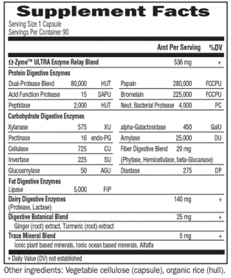 Product image for Omega Zyme Ultra.