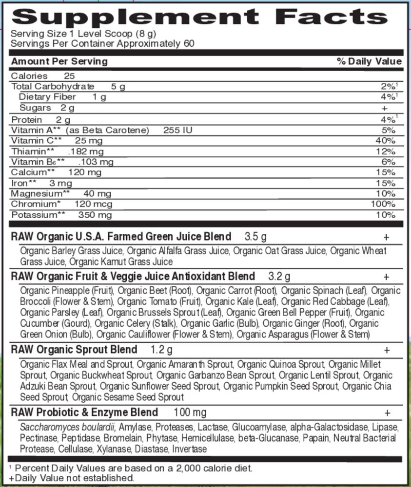 Product image for Perfect Food Raw Organic Powder.