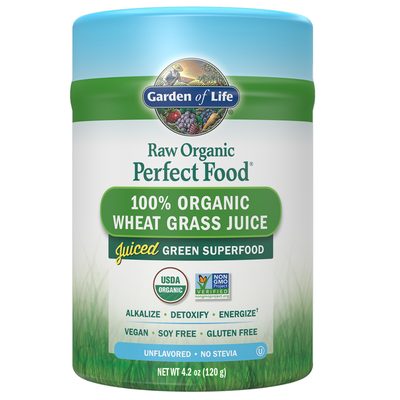 Perfect Food Raw-100% Organic Young Wheat Grass Juice 120 Grams