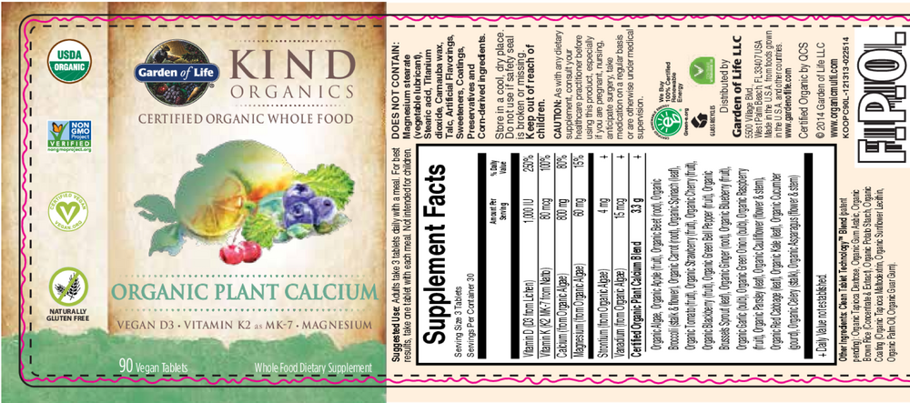 Product image for Mykind Organics Plant Calcium.