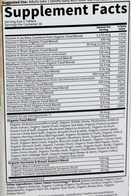 Product image for Organics Womens Multi 40+.