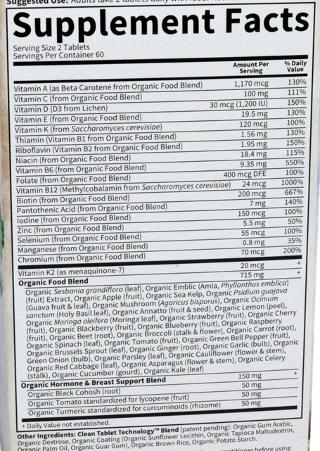 Product image for Organics Womens Multi 40+.