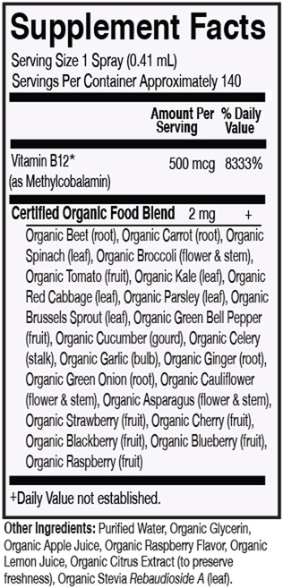 Product image for Mykind Organic B-12 Spray.