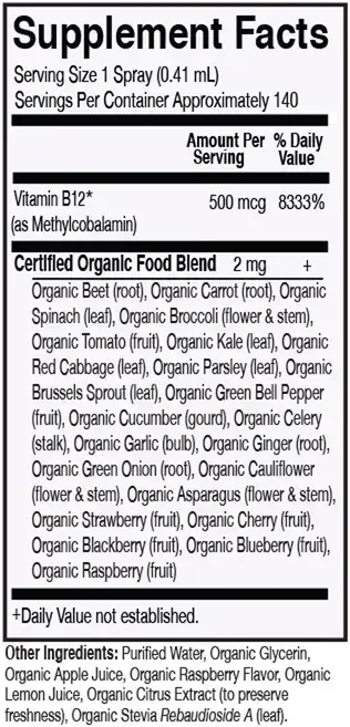 Product image for Mykind Organic B-12 Spray.