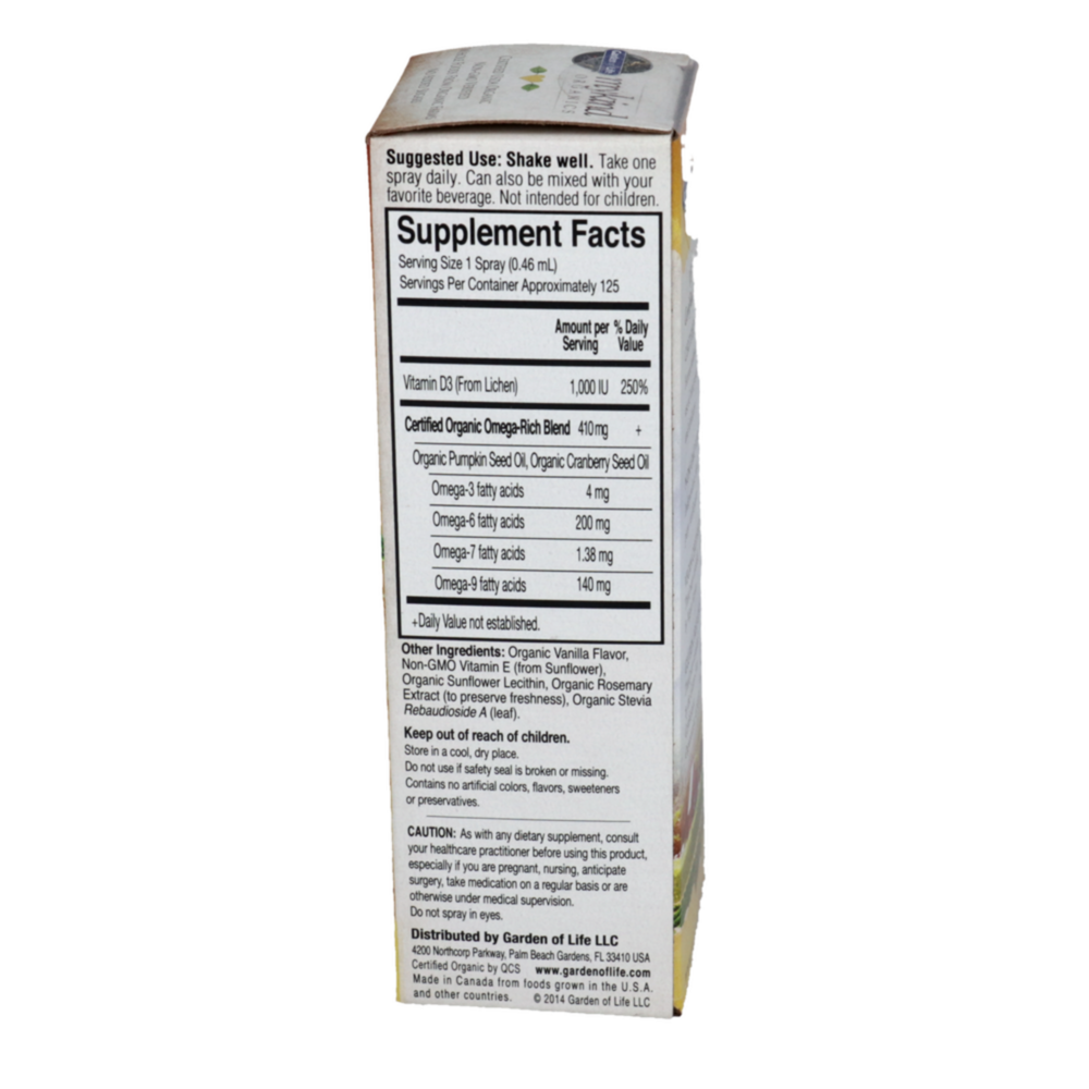 Product image for Mykind Organics Vegan D3 Spray.