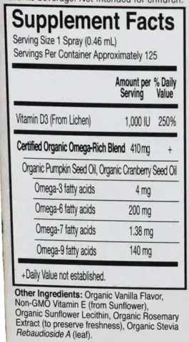 Product image for Mykind Organics Vegan D3 Spray.