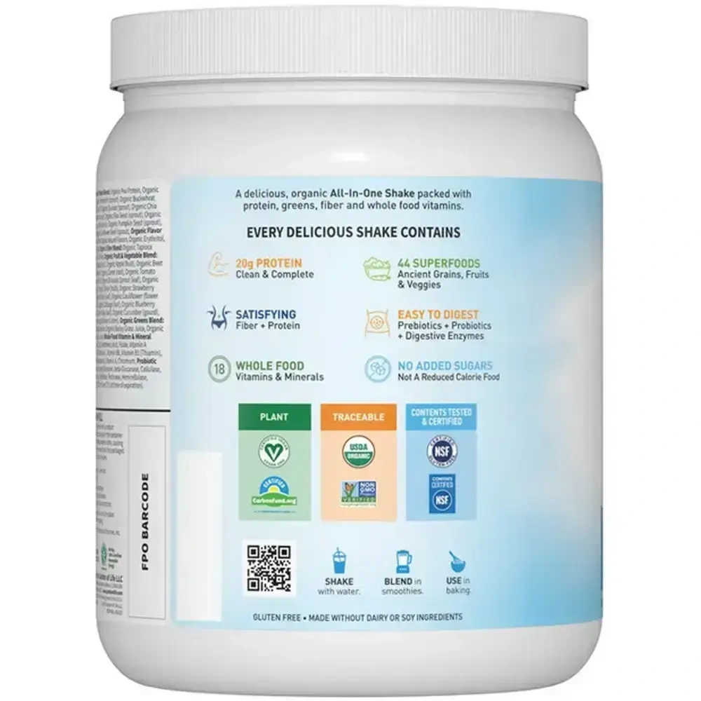 Product image for RAW Organic Meal - Vanilla.