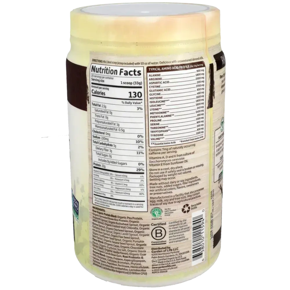 Product image for RAW Organic Protein - Real Raw Chocolate.
