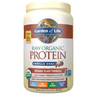 Raw Organic Protein Powder Vanilla Spiced Chai 580 Grams Raw Organic Protein Powder Vanilla Spiced Chai 580 Grams
