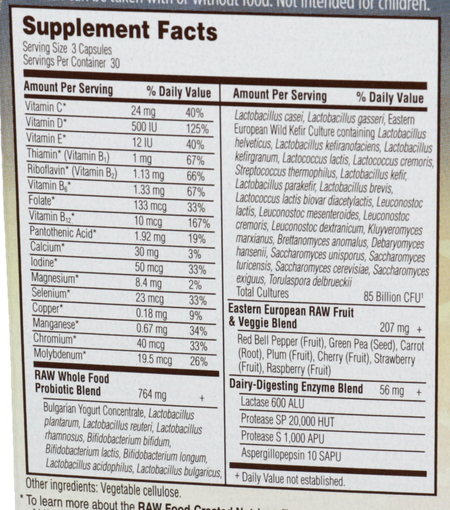 Product image for RAW Probiotics Women.