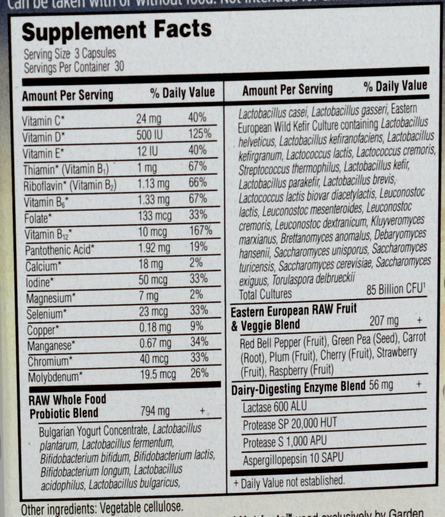 Product image for RAW Probiotics Men.