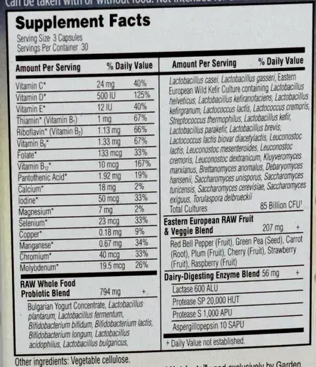 Product image for RAW Probiotics Men.