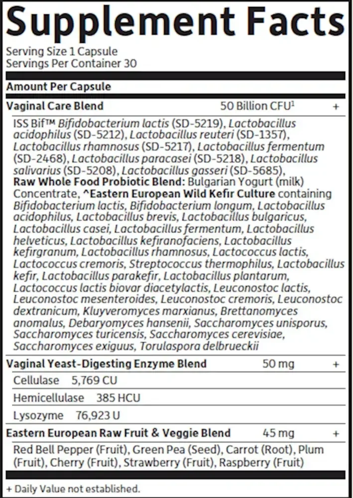 Product image for RAW Probiotics Vaginal Care.