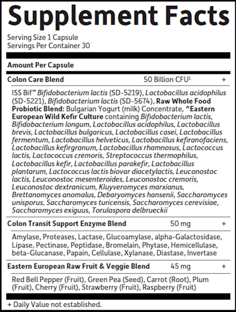 Product image for RAW Probiotics Colon Care.