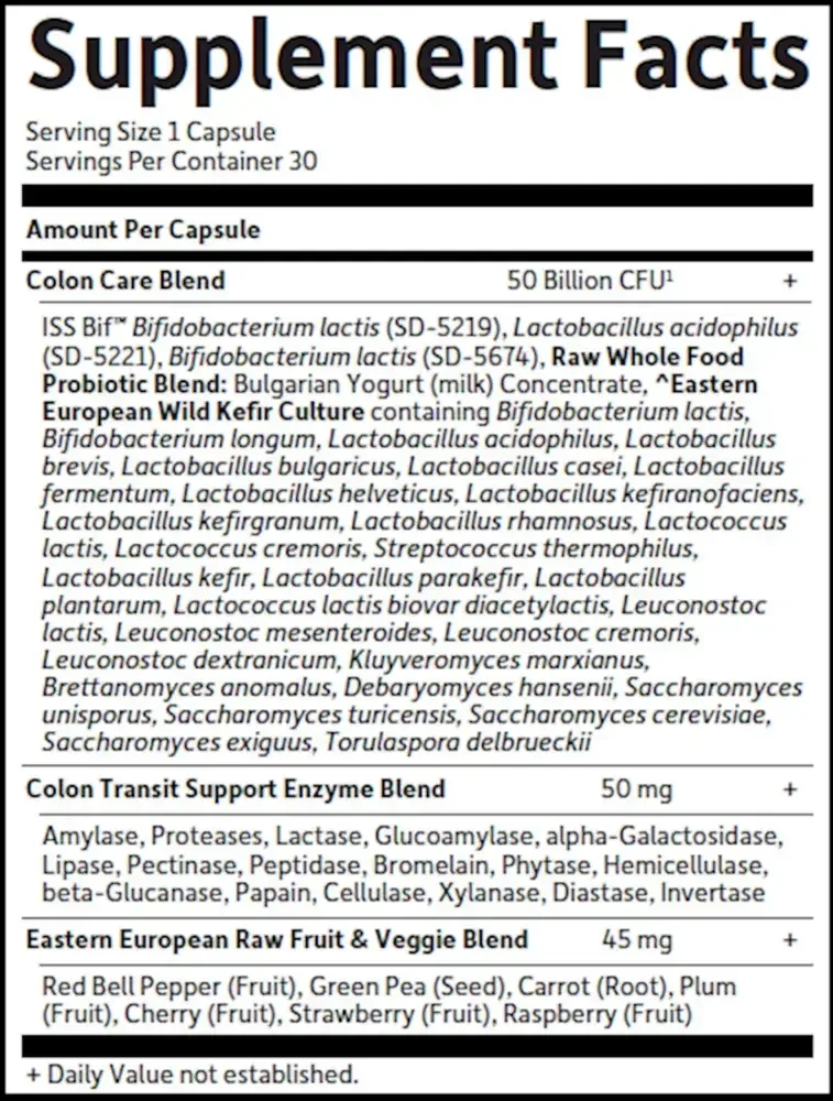 Product image for RAW Probiotics Colon Care.