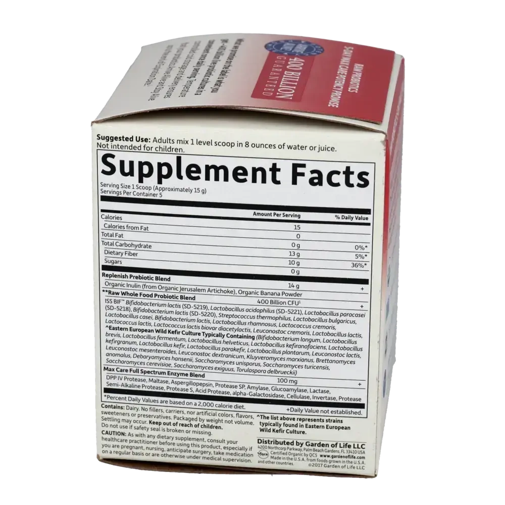 Product image for RAW Probiotics 5 Day Max Care.