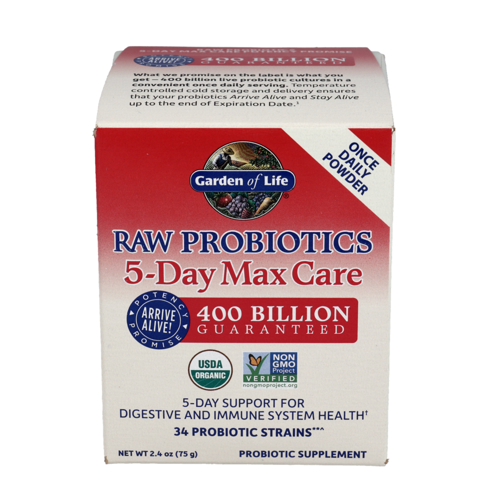 Product image for RAW Probiotics 5 Day Max Care.