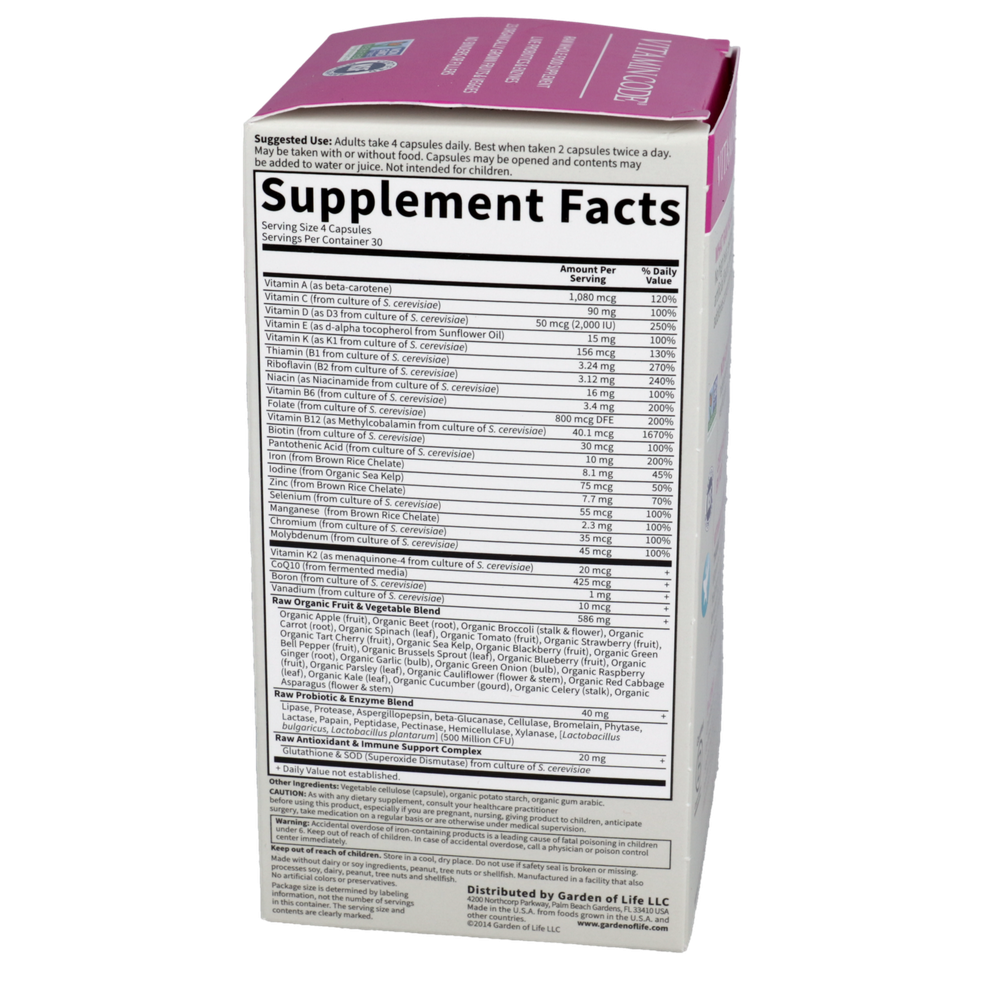 Product image for Vitamin Code Women Multivitamin Capsules.