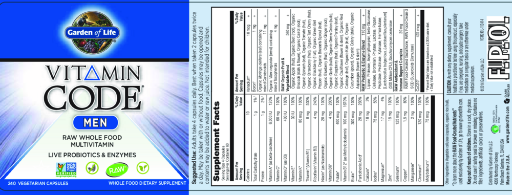 Product image for Vitamin Code Mens Multi.