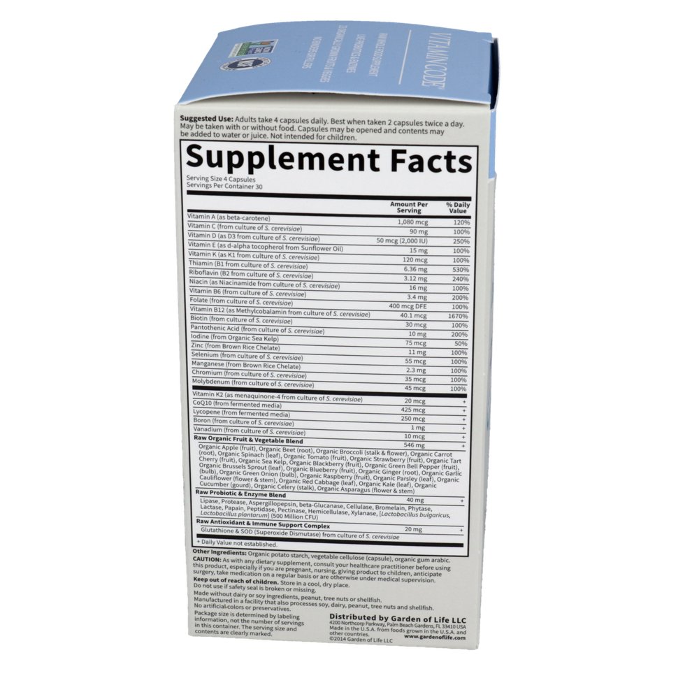 Product image for Vitamin Code 50 and Wiser Mens Multi.