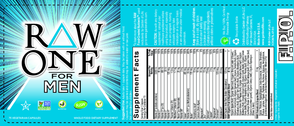 Product image for Vitamin Code RAW One for Men.