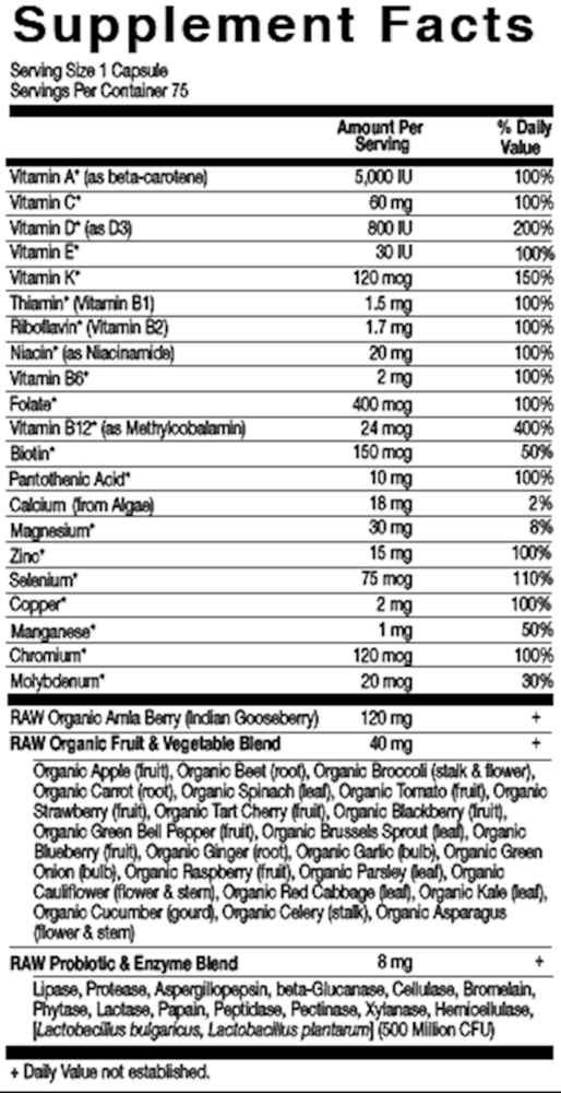 Product image for Vitamin Code RAW One for Men.