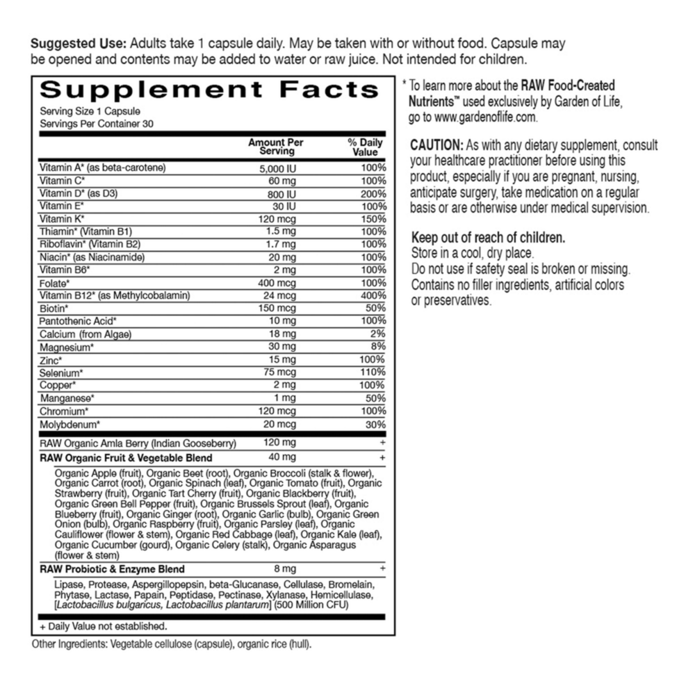 Product image for Vitamin Code RAW One for Men.