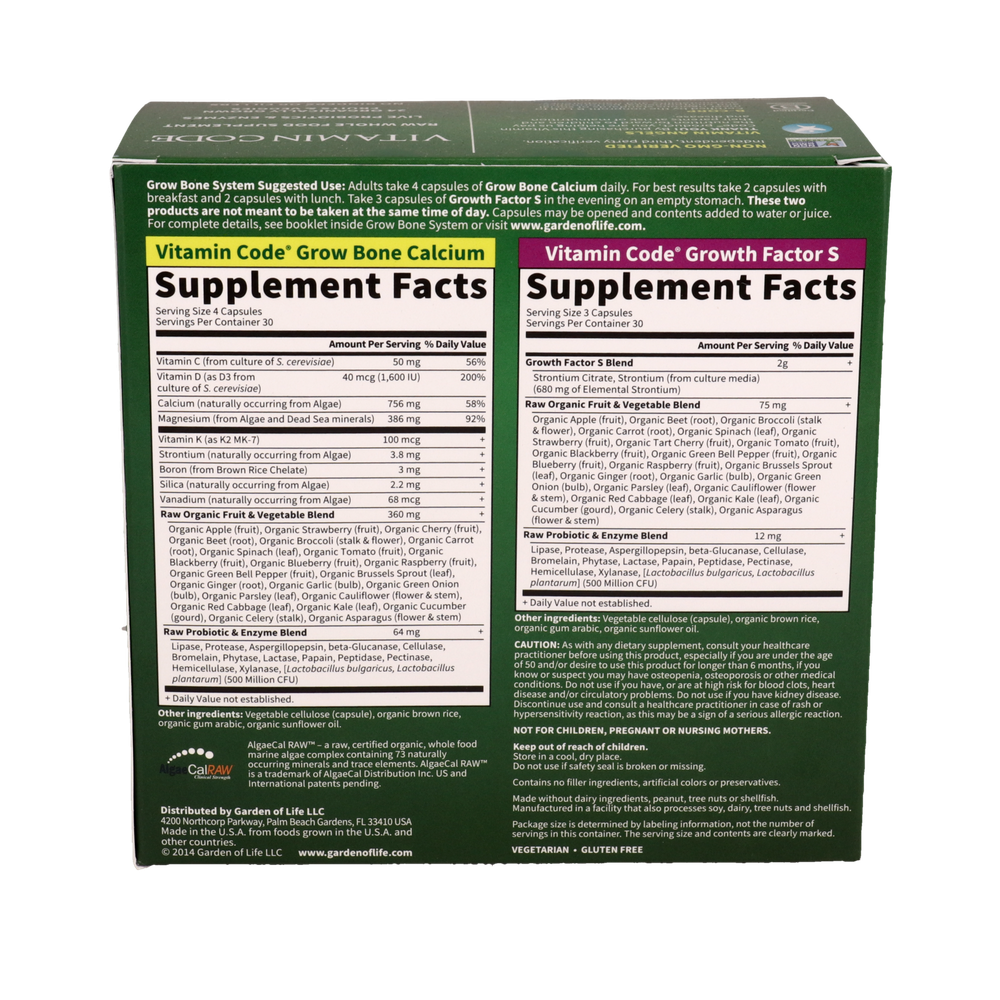 Product image for Vitamin Code Grow Bone System.