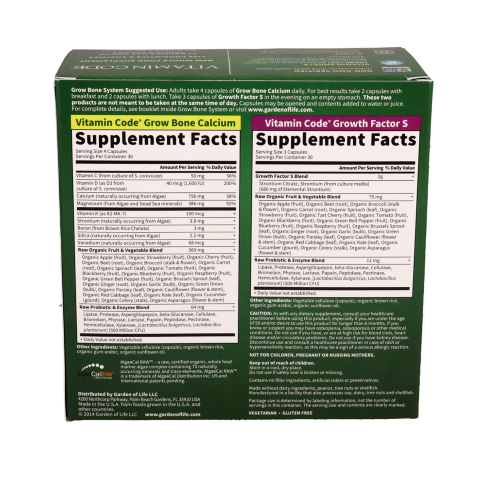 Product image for Vitamin Code Grow Bone System.
