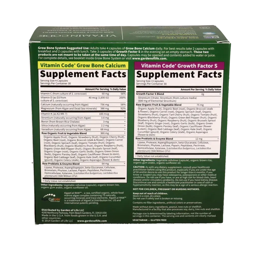 Product image for Vitamin Code Grow Bone System.