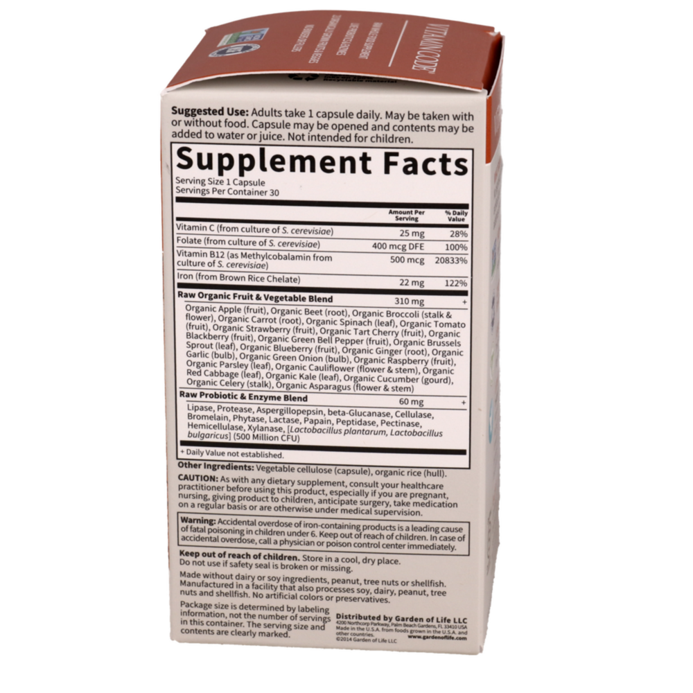Product image for Vitamin Code RAW Iron.