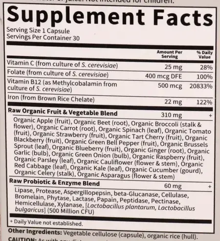 Product image for Vitamin Code RAW Iron.