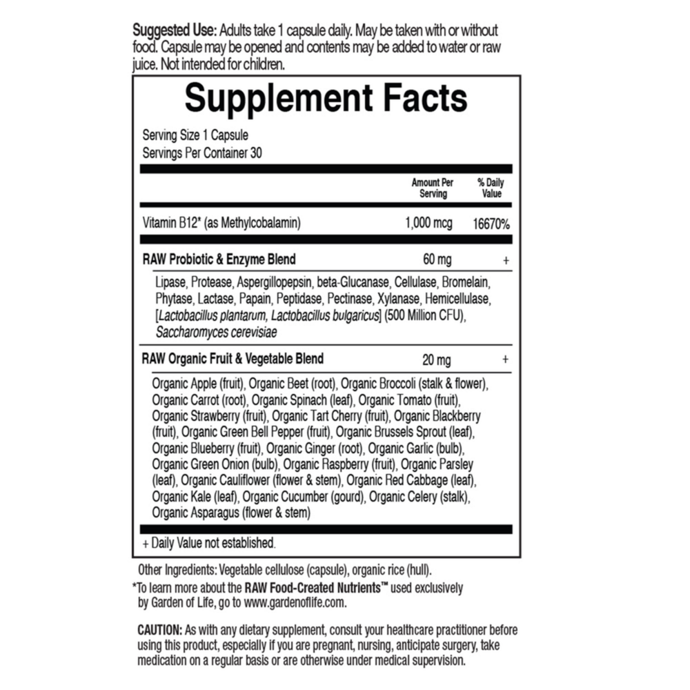 Product image for Vitamin Code RAW B-12.