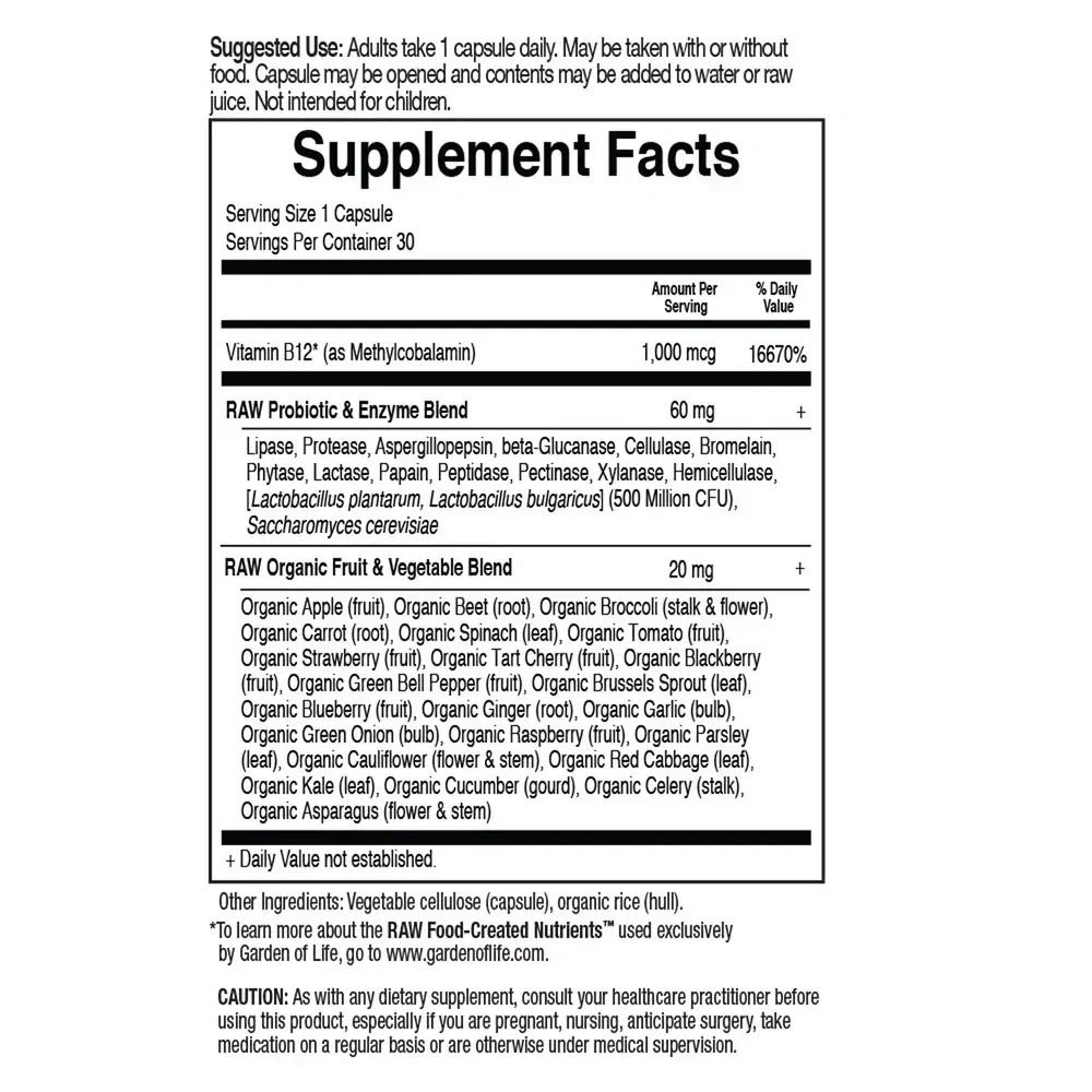 Product image for Vitamin Code RAW B-12.