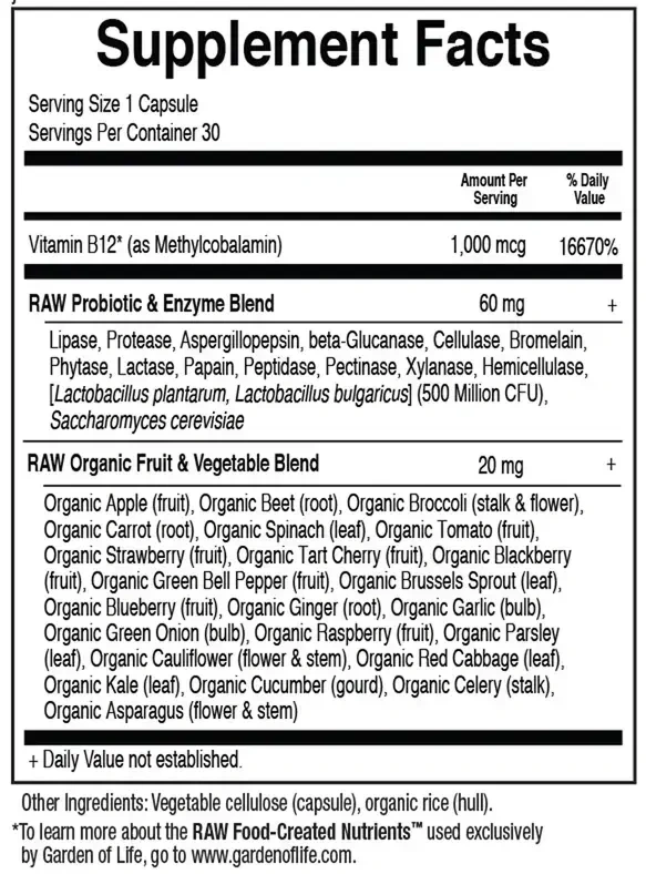 Product image for Vitamin Code RAW B-12.