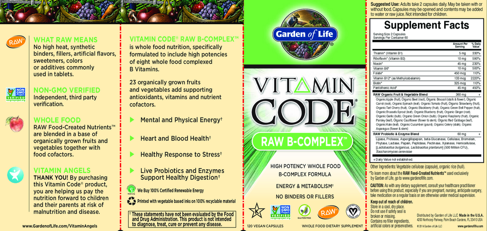 Product image for Vitamin Code RAW B-Complex.
