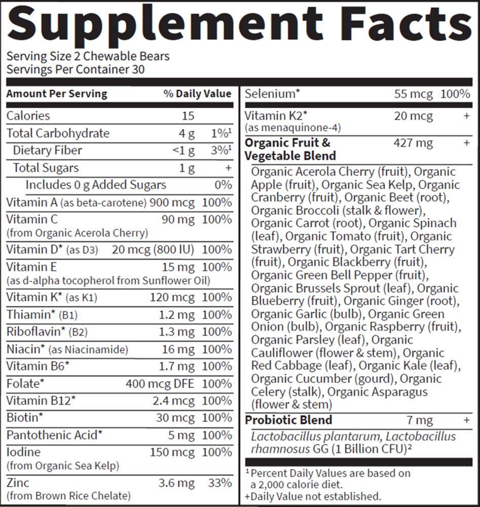 Product image for Vitamin Code Kids Chewable.